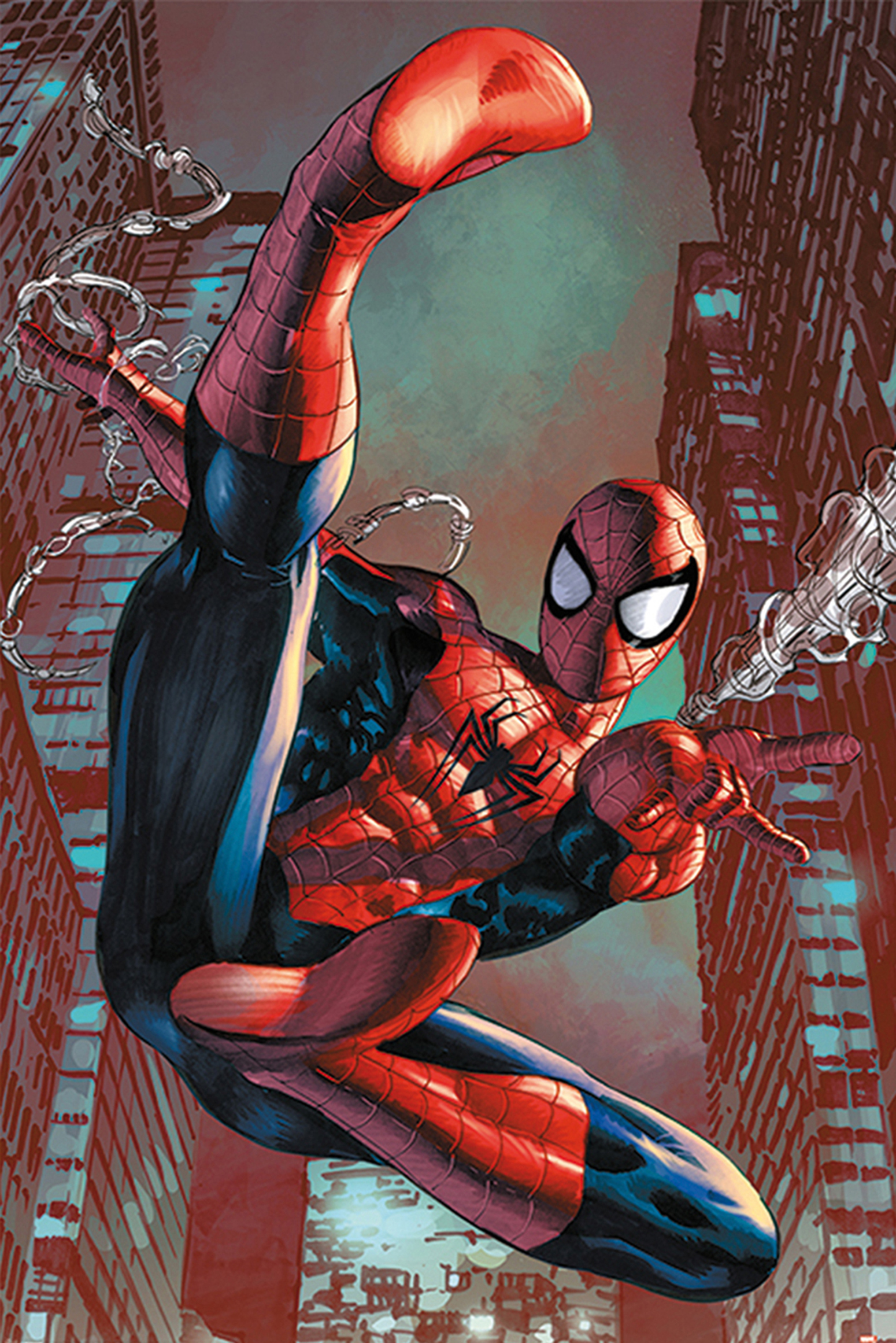 Spiderman Comic Poster - Web Slinger, on Close Up