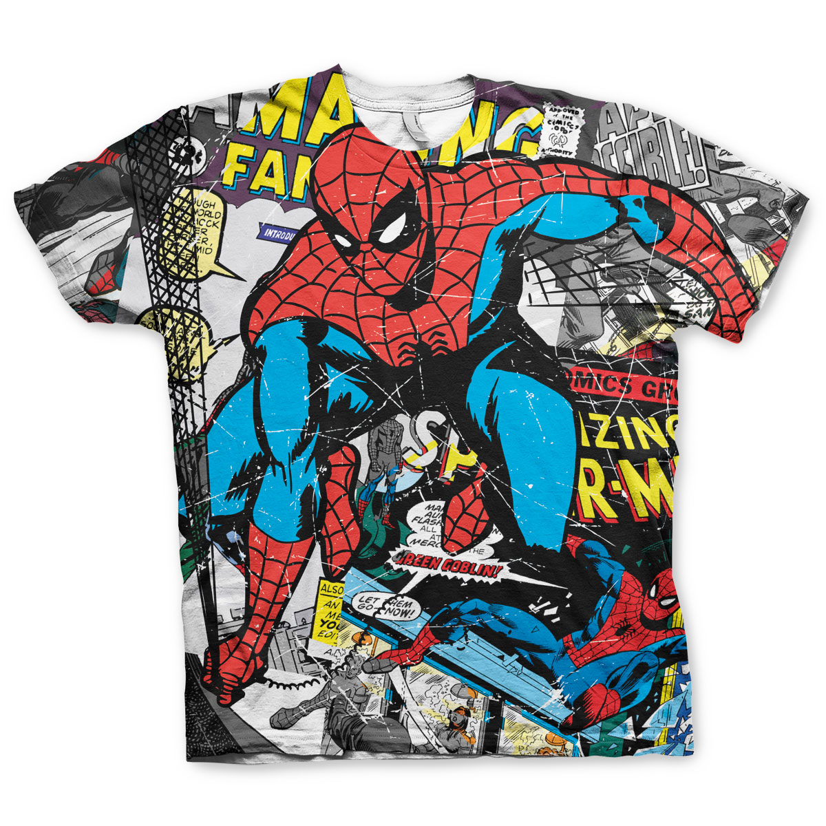 Spiderman T-Shirt - Comic, on Close Up