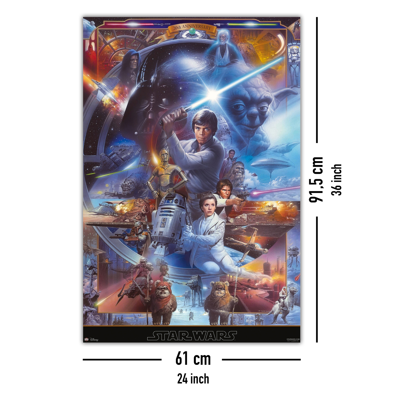 Poster Star Wars AT-AT Fight Poster long - Door Posters buy now in the shop  Close Up GmbH