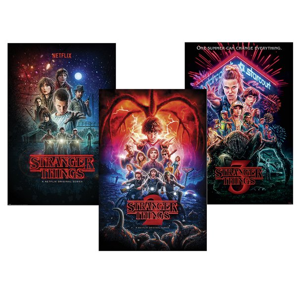 Stranger Things Poster set of 3