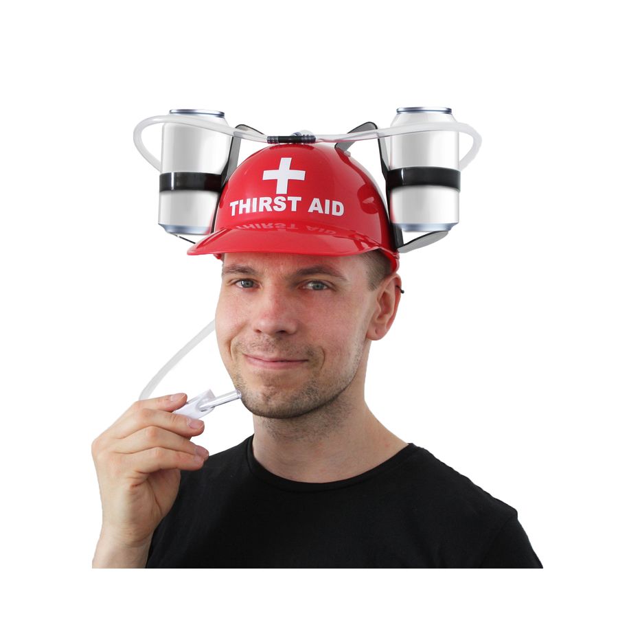 Drinking Helmet THIRST AID - Fun & Gags buy now in the shop Close Up GmbH