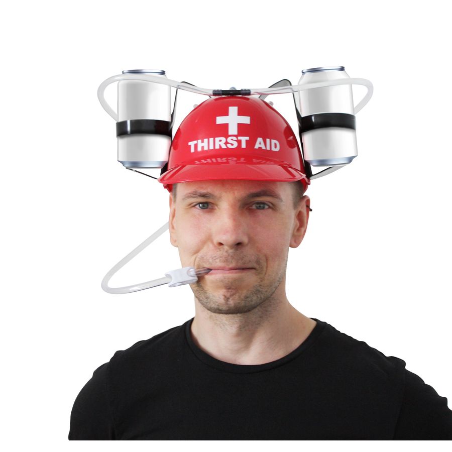 Drinking Helmet THIRST AID - Fun & Gags buy now in the shop Close Up GmbH