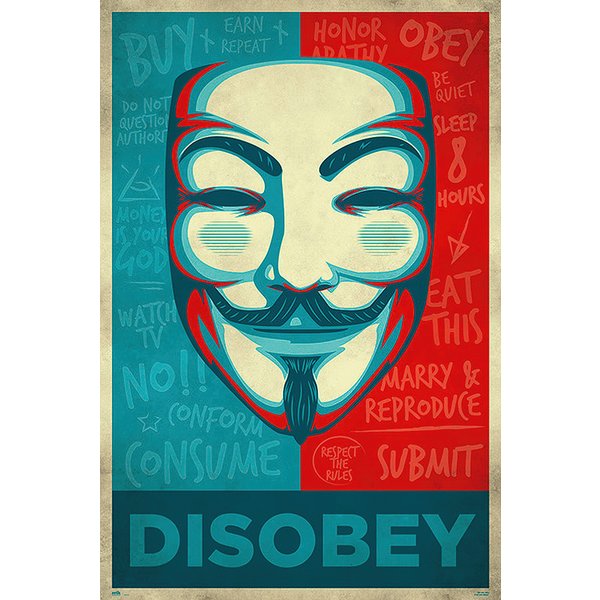 V For Vendetta Poster Mask 