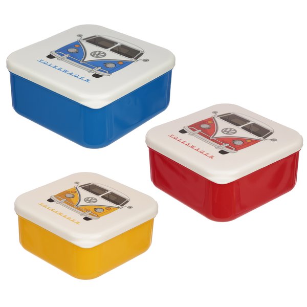 VW camper T1 lunch boxes set of 3