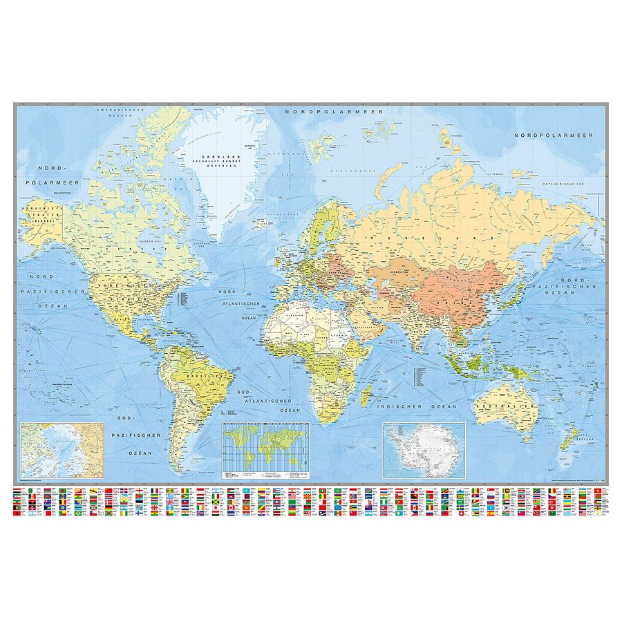 Affiche Carte du monde extra large 140x100cm - Décoration murale
