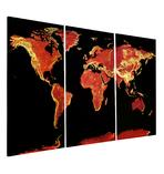World Map Fire Opal