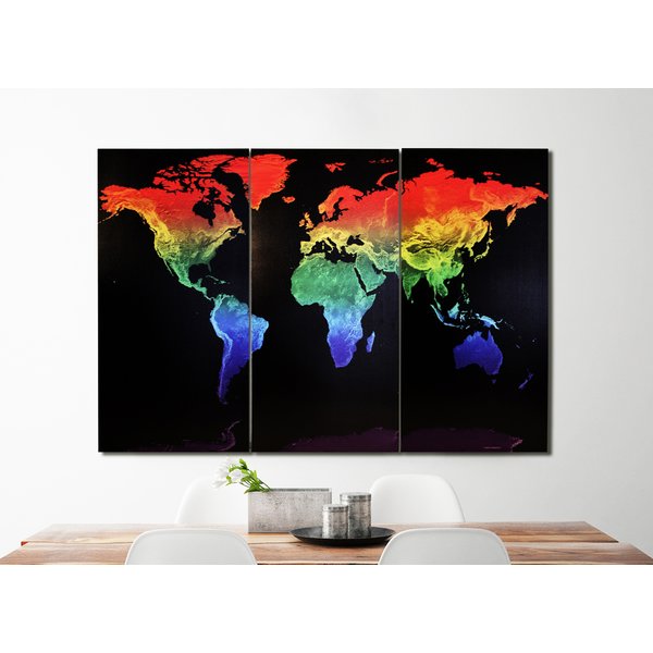 World Map Rainbow 