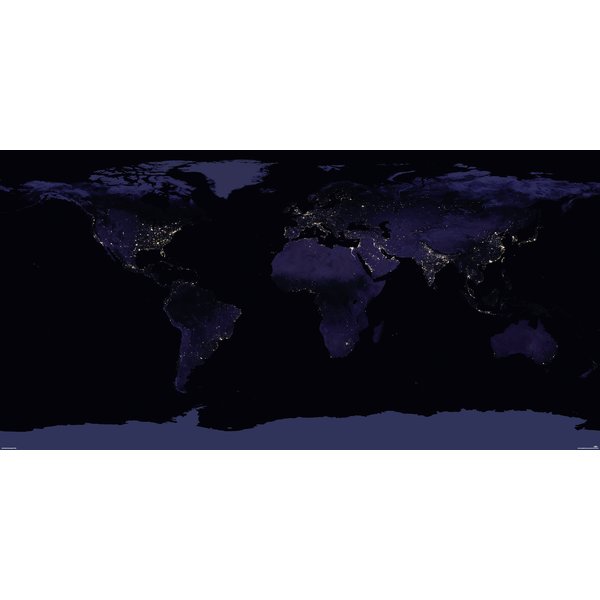 World Map XXL Earth At Night 