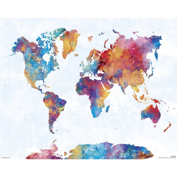 Watercolour Map Art Print 