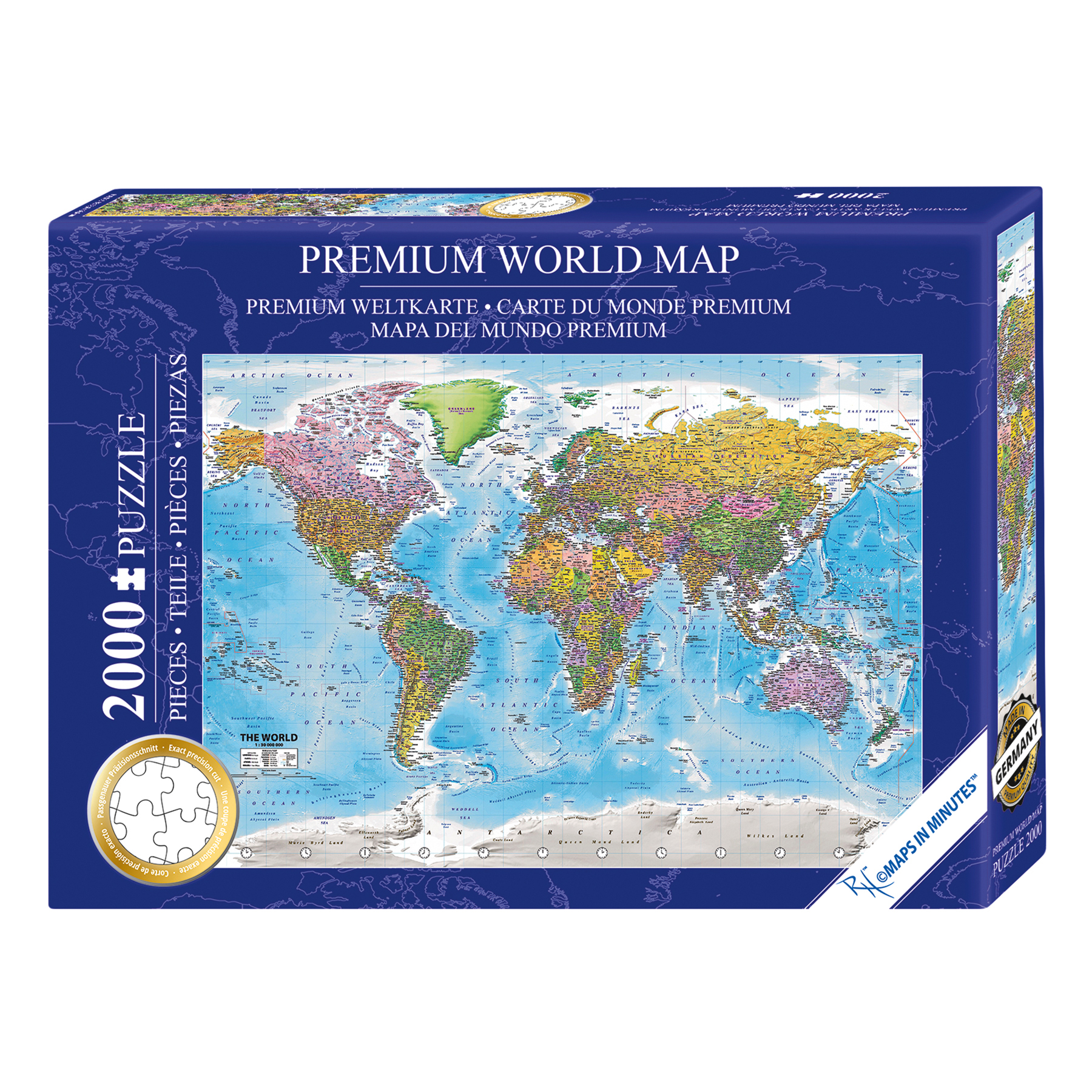 World map puzzle 2000 pieces MAPS IN MINUTES - Games buy now in the shop  Close Up GmbH