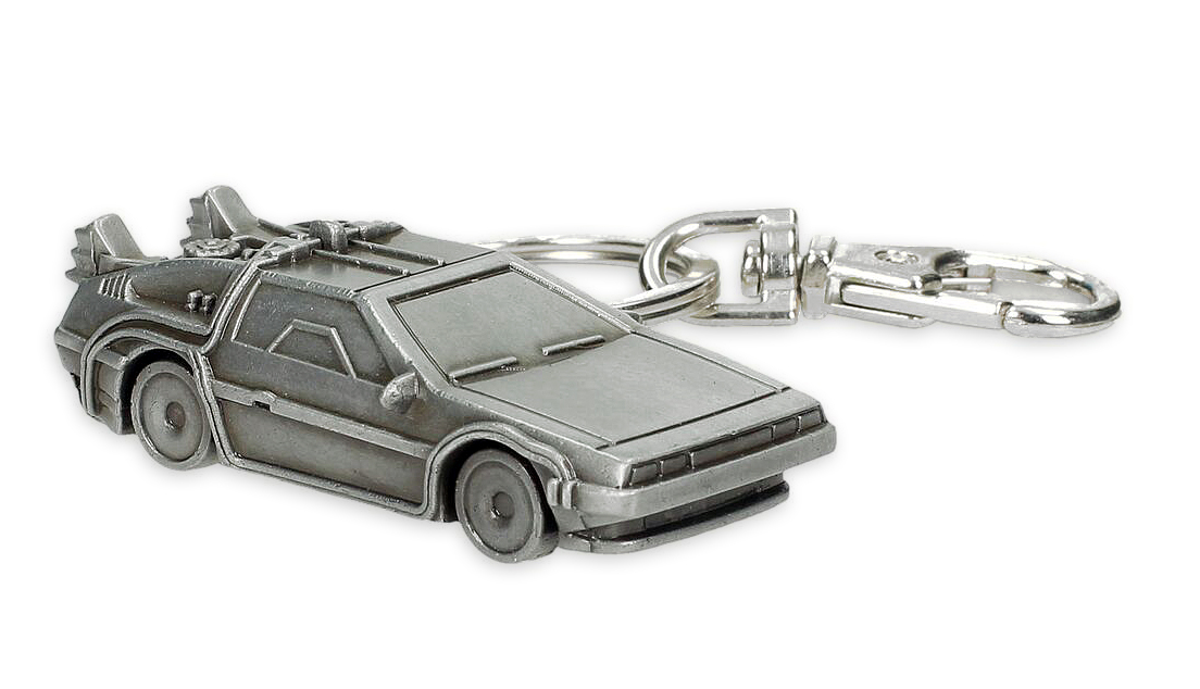 Back to the Future Keyring DeLorean on Close Up